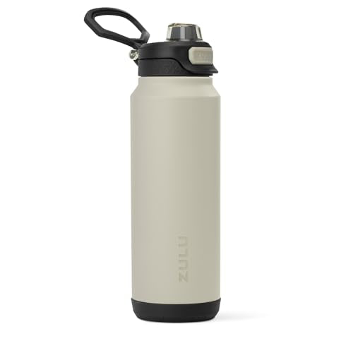 ZULU Powerfill Pro 32oz Stainless Steel Water Bottle with Quick Fill Lid, Triple Walled Vacuum Insulated Metal, Leak Proof Locking Lid, Sip and Chug, Reusable BPA Free, Ash - color: Ash, style: 32oz