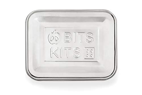 Bits Kits Stainless Steel Bento Box Lunch and Snack Container, 5 Sections | For Kids & Adults | Easily Fits In Lunchboxes | Durable Stainless Steel | Dishwasher Safe | Divides Meal & Snacks | On The Go - style: Lunch Box, 5 Sections