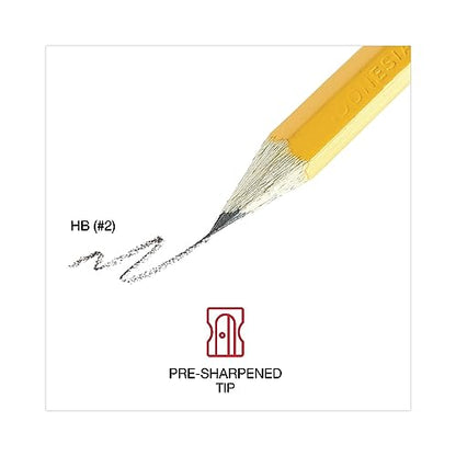 Universal #2 Pre-Sharpened Woodcase Pencil, Hb (#2), Black Lead, Yellow Barrel, 24/Pack