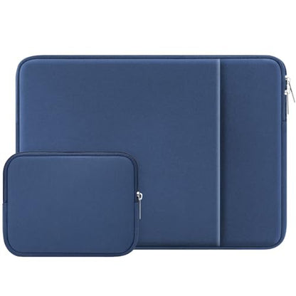 RAINYEAR 13 Inch Laptop Sleeve Compatible with 13.3" MacBook Air/Pro M1 M2 M3 M4 M5 A3449 A3240 A3113 A2681 A2338 Case Cover Bag with Front Pocket Accessories Pouch (Navy Blue) - color: Navy Blue, size: 13"