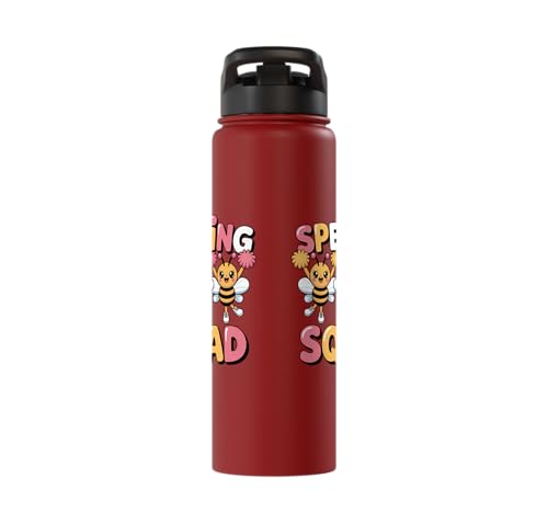 Spelling Squad Teacher Student Coach Classroom Stainless Steel Insulated Water Bottle - color: Red