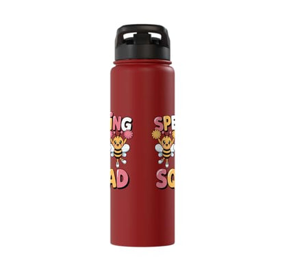 Spelling Squad Teacher Student Coach Classroom Stainless Steel Insulated Water Bottle - color: Red