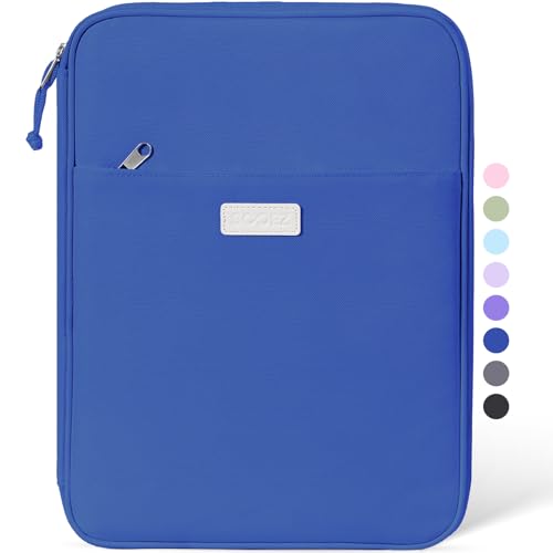 Sooez Zipper Binder Bag, 1 Inch Binders 3 Ring O-Ring, 5-Tab Dividers Expanding File Folder, 500-Sheet Capacity Three Ring Binder, Organizer Storage for Student School Classroom Supplies, Dark Blue - color: Dark Blue