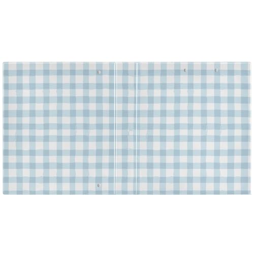 Blue Gingham Round Ring Binders 1.5 Inch 3 Ring Binder with Clipboard Holds 200 Sheets Office Home School - color: Multicolored 1