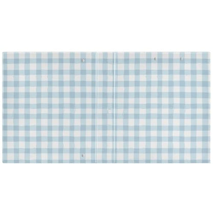 Blue Gingham Round Ring Binders 1.5 Inch 3 Ring Binder with Clipboard Holds 200 Sheets Office Home School - color: Multicolored 1
