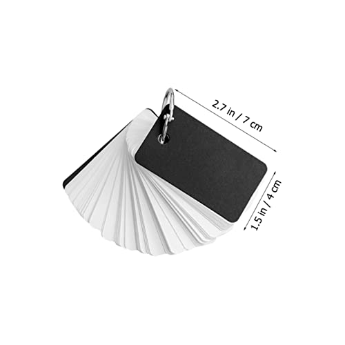 Tofficu Student Cards Set 4Pcs Portable Blank Memory Cards Binder Rings Kraft for Learning and Study Supplies