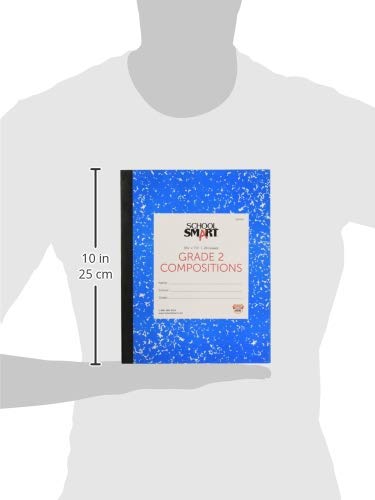 School Smart Skip-A-Line Ruled Composition Book, Grade 2, Blue, 48 Pages - size: 24 Sheets/48 Pages - Grade 2