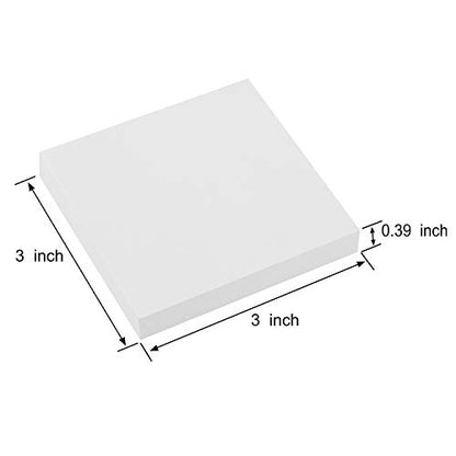 ZCZN 400 Sheets Pop-up Sticky Notes, 3 x 3 Inches, 4 Pads Bright Color Self-Stick Notes, 100 Sheets/Pad, White - color: White