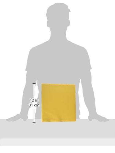 Samsill Economy 3 Ring Presentation View Binder, 1 Inch Round Ring, Yellow – Holds 200Sheets, Customizable Clear View Cover(18531) - color: Yellow, size: 1-Pack, style: 1-Inch