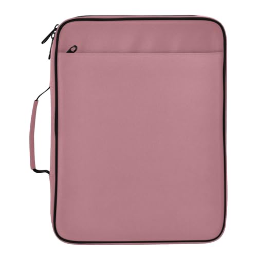 Retro Red Pattern 3 Ring Zipper Binder for Office School High Capacity Document Organizer 1.2 Inch Portfolio Case Holds 500 Sheets Binder Organizer for Adults Kids - color: Retro Red