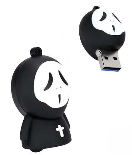 128GB USB 3.0 Flash Drive Cartoon Novelty Halloween Ghost Memory Stick Silicone Rubber Pendrive - color: Ghost, size: 128GB 3.0