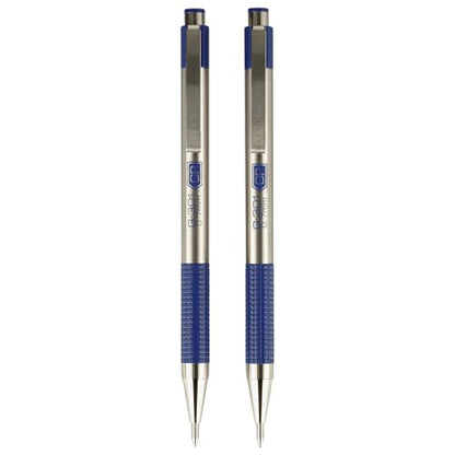 Zebra Pen STEEL G-301 Retractable Gel Pen, Blue Ink, 0.7mm, 2-Pack - color: Blue A