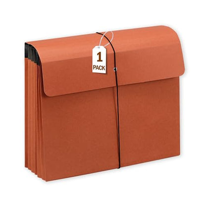 Expanding File Pockets with Flap,Heavy Duty Expandable Folder Bag,Elastic Cord Closure,Accordion File Organizer for Office,School,Home,Letter Size Kraft - size: 1 Pack