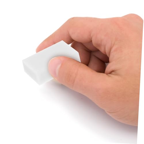 VILLCASE 30pcs White Art Erasers for Sketching and Drawing Comfortable Grip PVC Pencil Eraser for Students and Artists Minimal Residue Drafting Supplies for Classroom Rewards