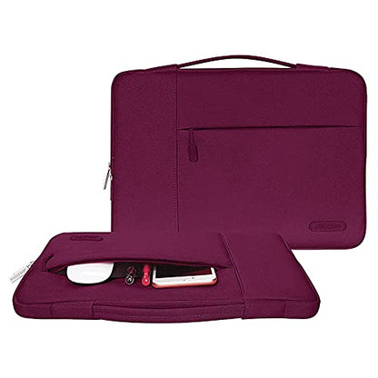 MOSISO Laptop Case 13.3 inch, 13-13.3 inch Laptop Sleeve with Handle Compatible with MacBook Air/Pro 13/Pro 14 M5 M4 M3 M2 M1,HP Dell ASUS Lenovo, Polyester Multifunctional Computer Bag, Burgundy - color: Burgundy, size: 13.3 inch