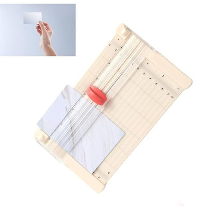 Paper Trimmer, Portable Paper Cutter with Clear Scale for Home, School, Photo Studio, Scrapbooking Craft, Label, Cardstock, Cards