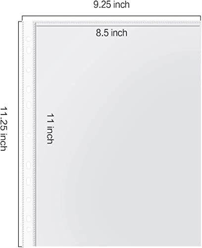 Heavy Duty Sheet Protectors for 3 Ring Binder, 200 Count Bulk Clear Page Protectors, Top Loading Plastic Sleeves 8.5 x 11 inch - size: Heavy Duty, 200 Count