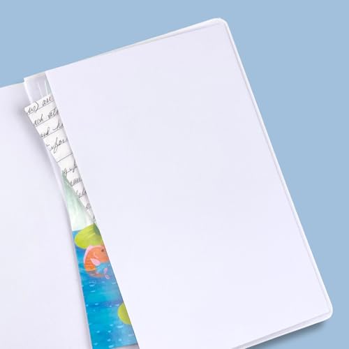 RICCO BELLO Wide Ruled Hardcover Diary Journal, Seal | For Kids & Tweens, Bookmark & Band Closure, Storage Pocket, 5.7 x 8.4 Inches, 192 Pages - color: Blue Seal