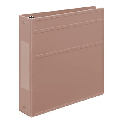 Carstens 2-Inch Heavy Duty 3-Ring Binder - Side Opening, Dusty Rose, Durable Plastic, Precision No-Gap Rings, Waterproof Cover, No Pockets, Holds 300 US Letter Sheets, BPA-Free, Made in USA (2825-3R) - color: Mauve, size: Individual