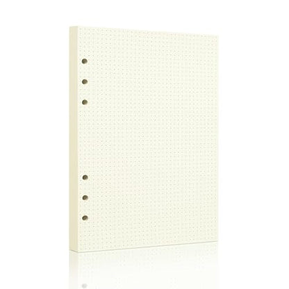 A5 Dot Grid Paper, 100GSM A5 Dotted Refill Paper for 6 Ring Refillable Binder/Planner/Diary Journals/Painting -Dotted Pages,80 Sheets/160 Pages (Beige-Dot Grid-A5) - size: Beige-Dot Grid-A5