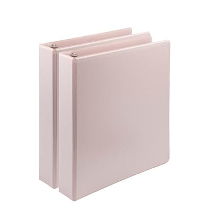 Samsill Plant-Based 1.5 Inch Durable D-Ring, View Binder, Eco-Friendly, USDA Certified Biobased, 2 Count,Pack of 1 Rose - color: Rose, size: 1.5-Inch, style: 2 Pack