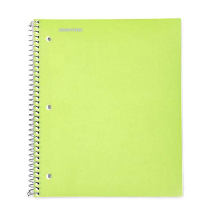 Mintra Office Durable Spiral Notebooks, 1 Subject, (Green, Wide Ruled 3 Pack), 100 Sheets, Poly Pocket, Moisture Resistant Cover, Strong Chipboard back, For School, Office, Business - color: Green, size: Wide Ruled 3pk