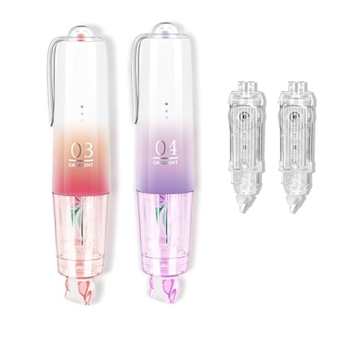 Refillable Retractable Quick Dry White Correction Tape,Mini Small Japan Aesthetic Cute Correction Tape Pen, with Easy to Use Kawaii Pen Shaped Applicator,for Home Office School Supplies