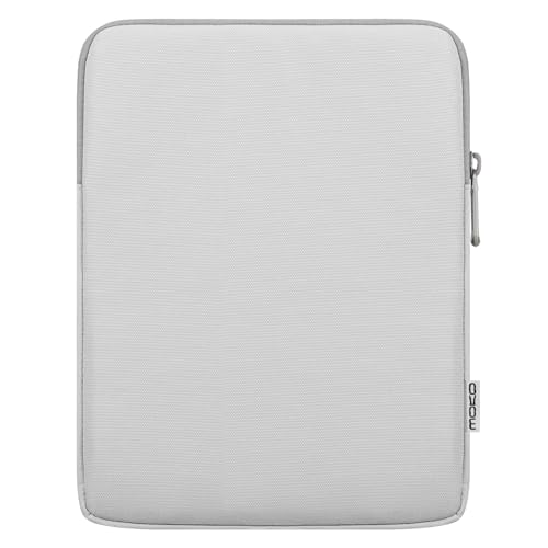 MoKo 9-11 Inch Tablet Sleeve Bag Padded Protetive Carrying Case | Fits New 11inch iPad Air M4, iPad A16 2025, iPad Pro 11 M4, Air 5/4/3, iPad 10/9/8th Gen, Tab S8/S9 11", Gray + White - color: Gray + White, size: 9-11 inch