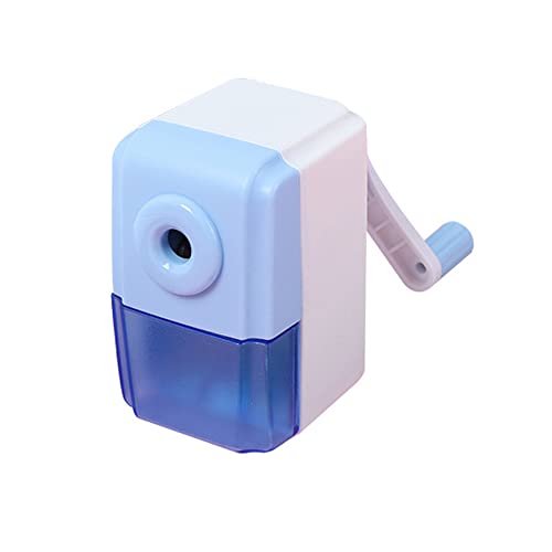 Pencil Sharpeners Manual Sharpener Desktop Colored Pencil Sharpener Handheld Children Kids Gift School Stationery Office Students Supplies (Blue)