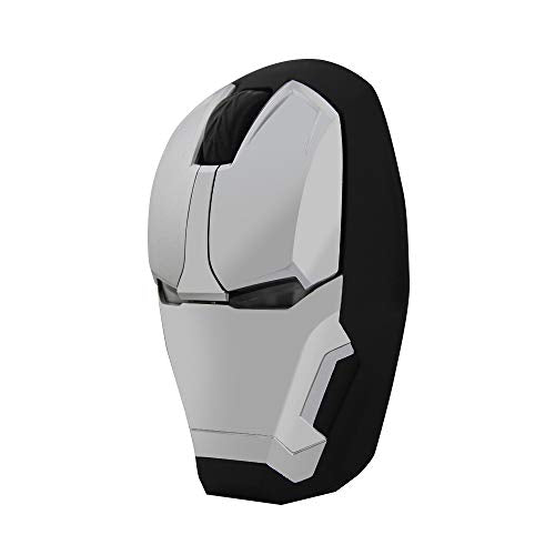 Wireless Iron Man Mouse 2.4G Optical Computer Mouse for Desktop Laptop PC Mac (Silver) - color: Silver