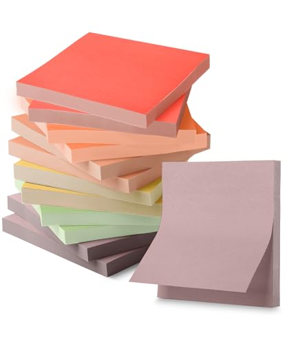 Mr. Pen- Sticky Notes, 3"x3", 12 Pads, 600 Sheets, Colorful | Sticky Notes Bulk, Self-Stick Note Pads, Perfect for Office, School, Home, Study & Organization - color: Harvest Ember