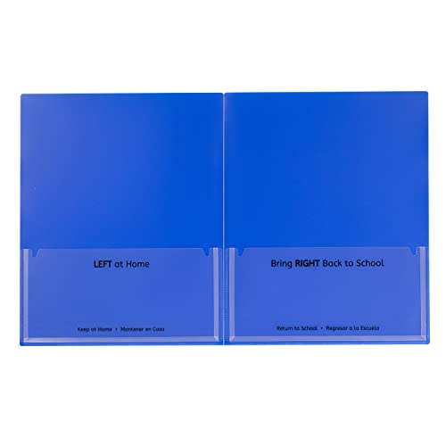 C-Line Classroom Connector School-to-Home Folders, Blue, 25 per Box (32005) (Pack of 6) - size: Box of 25 (Pack of 6)