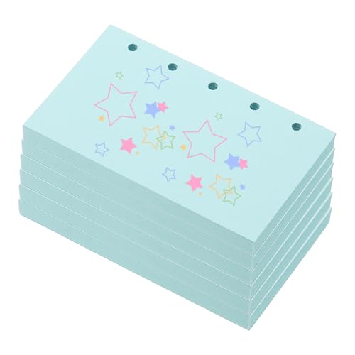 PATIKIL Colored Loose Leaf Paper, 4.1" x 2.5"(A8) 300 Sheets 5 Holes Punched 150GSM Blank Binder Refill Paper Supplies for Office Note Taking Teacher Planner Journal Notebook, Blue - color: Blue, size: 4.1" x 2.5"
