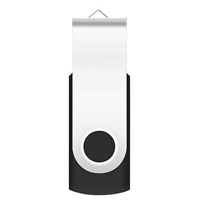 100-Pack of 16GB Bulk Flash Drive EASTBULL USB 2.0 Flash Drive Bulk (Black) | Metal Thumb Drives 16 G Bulk USB Drives Pack with 100 Lanyards for Data Storage - size: 16GB, style: 100Pack