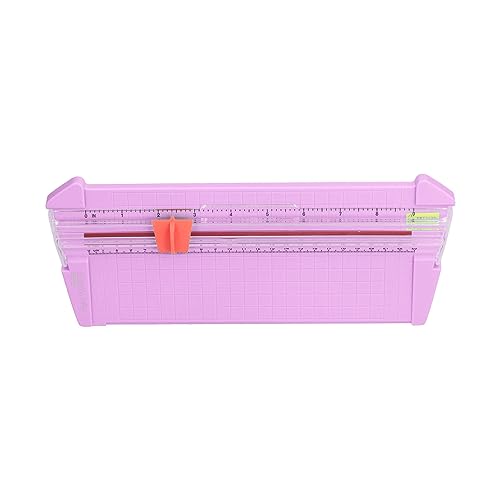GLOGLOW School Supplies Mini Portable Paper Cutter with Transparent Scale and Replaceable Head for Accurate Cutting of 10 Pages A4 Compact Paper Trimmer Nan (13930 Lilac Purple) - color: 13930 Lilac Purple