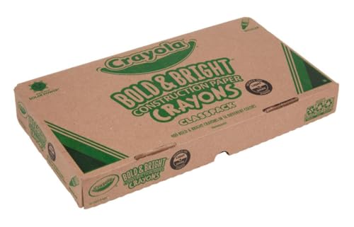 Crayola Construction Paper Crayons Classpack, Bulk Assorted School Supplies, 16 Colors, 400/Set (Packaging May Vary)