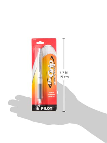 PILOT Dr. Grip Center of Gravity Refillable & Retractable Ballpoint Pen, Medium Point, Charcoal Grip, Black Ink, Single Pen (36180) (Pack of 2) - color: Charcoal Gray Grip, size: 1 Count (Pack of 2)
