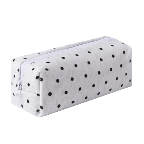 Large Capacity Canvas Pencil Case for Students Cute Aesthetic Pen Pouch Stationery Organizer Bag for School Portable Makeup Bag for Daily Use Kawaii Pencil Box for Girls Teens Kids (Canvas-I) - color: Canvas-I
