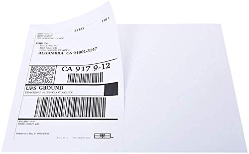Round Corner Half Sheet Self Adhesive Shipping Labels for Laser and Ink Jet Printers, White Blank (1000 Sheets, 2000 Labels) - size: 1000 sheets, style: Round Corner-8.5"x5.5"