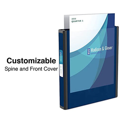 Staples Better Binder 1 Inch 3-Ring Binder, Navy Blue, Wide Spine View Binder with Locking Rings, Durable School & Office Binder, 3 Pack - color: Blue, size: 1-Inch, style: 3 Pack