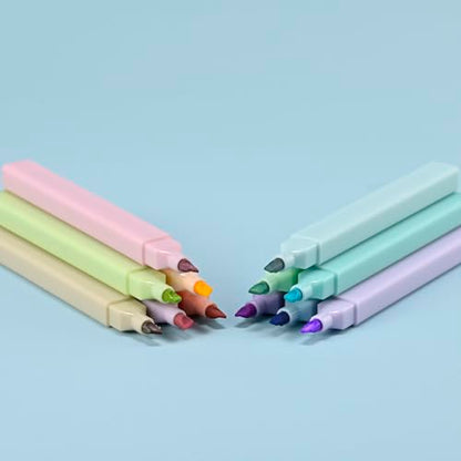 konket- Aesthetic Bible Highlighters No Bleed, Cute Pastel Highlighters, 12 pcs Chisel Tip