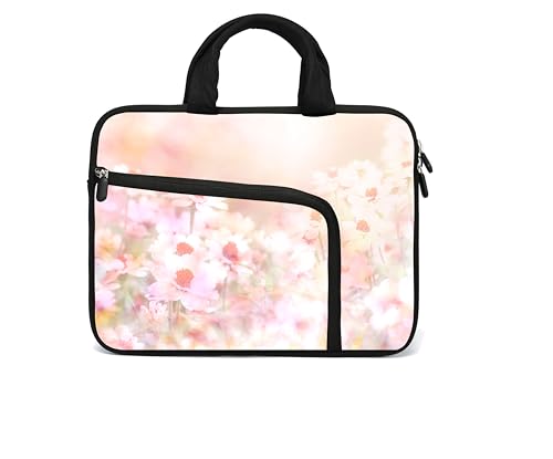 11.6" 12.2 inches Laptop Sleeve Chromebook Case Ultrabook Case Notebook PC Messenger Bag Tablet Neoprene Handle Sleeve for Adult Men Women, Two Pockets (Beautiful Flowers) - color: Beautiful Flowers