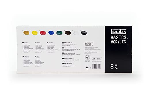 Liquitex BASICS Acrylic Paint Set, 8 x 75ml (2.4-oz) Tube Paint Set - style: 8 x 75ml (2.4-oz)