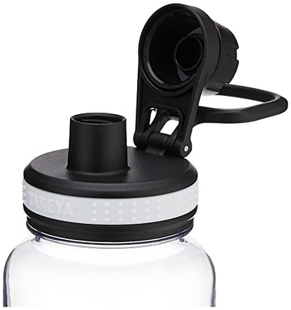 Takeya Tritan Water Bottle with Spout Lid - Durable Dishwasher-Simple, Modern & Reusable Water Bottle with Leak-Proof Lid - 40 oz, Clear (Pack of 4) - color: Clear, size: 40 Ounces (Pack of 4)