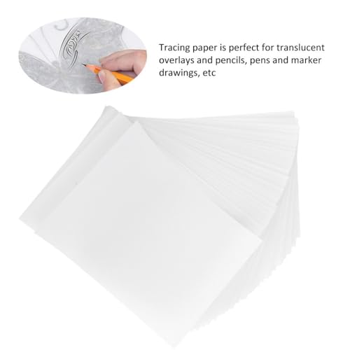 Anu Limen 100pcs Translucent Art Tracing Paper Copying Transfer Writing Drawing Tracing PaperColour(White)