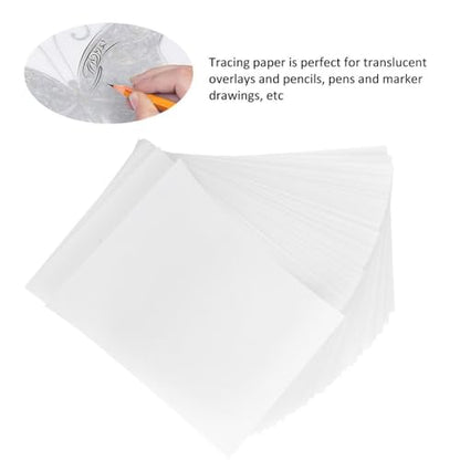 Anu Limen 100pcs Translucent Art Tracing Paper Copying Transfer Writing Drawing Tracing PaperColour(White)
