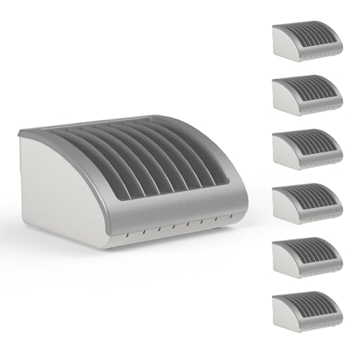 6-Pack, 8-Device Universal AC Laptop Charging Station with Power Strip | Charging Dock for Multiple Tablets, Chromebooks & iPads, Laptop Organizer with Cable Management for Classroom, Office, Lab - size: 6 PACK - 8 Tablet/Chromebook