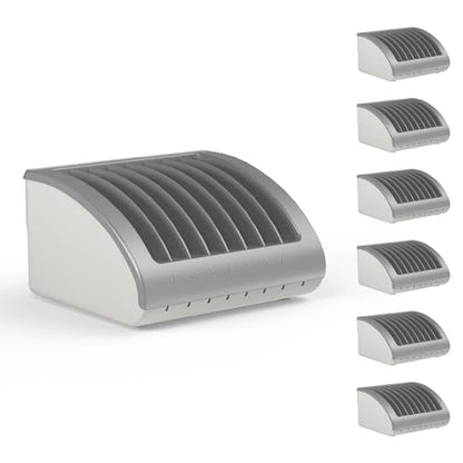 6-Pack, 8-Device Universal AC Laptop Charging Station with Power Strip | Charging Dock for Multiple Tablets, Chromebooks & iPads, Laptop Organizer with Cable Management for Classroom, Office, Lab - size: 6 PACK - 8 Tablet/Chromebook