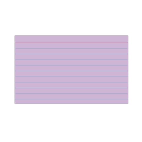 C-Line 3” x 5” Index Cards, Assorted Colors, Ruled, 100/PK (48810)