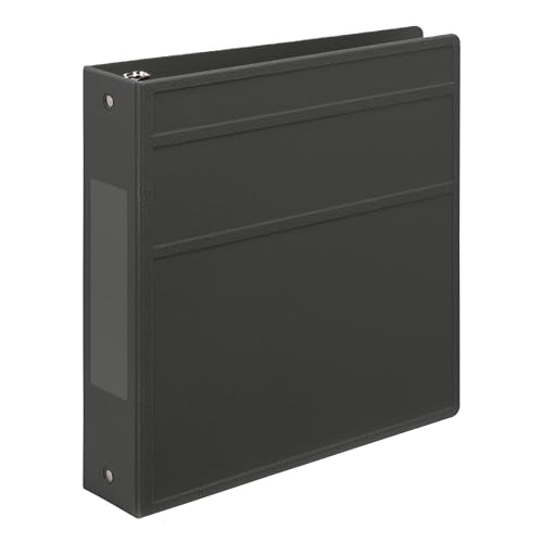 Carstens 2-Inch Heavy Duty 3-Ring Binder - Side Opening, Charcoal Gray, Durable Plastic, Precision No-Gap Rings, Waterproof Covers, No Pockets, Holds 300 Letter Sheets, BPA-Free, Made in USA (5821-3R) - color: Charcoal Gray, size: Individual